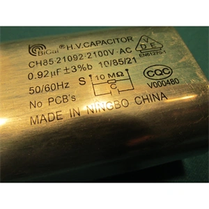 0,92uF kondenzátor, nagyfeszültségű (eredeti) GORENJE/MORA mikrohullámú sütő / RENDELÉSRE