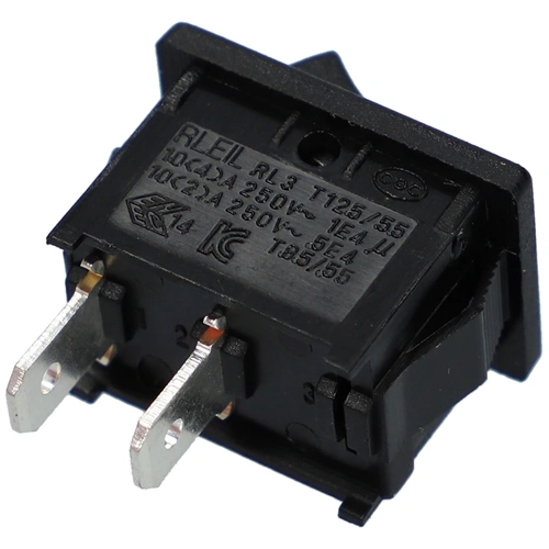 10A/250V AC 21x15 / 19x13 mm Billenőkapcsoló, fekete, számos, kicsi