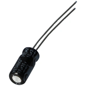 10 uF 35V Kondenzátor, furatszerelt (univerzális)  mini híradástechnika