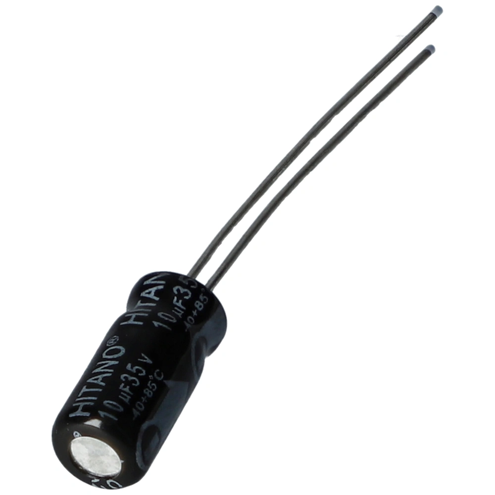 10 uF 35V Kondenzátor, furatszerelt (univerzális)  mini híradástechnika