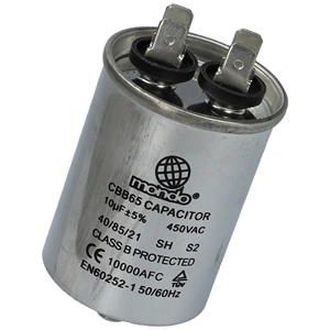 10 uF 450V Kondenzátor, fém, sarus (univerzális)