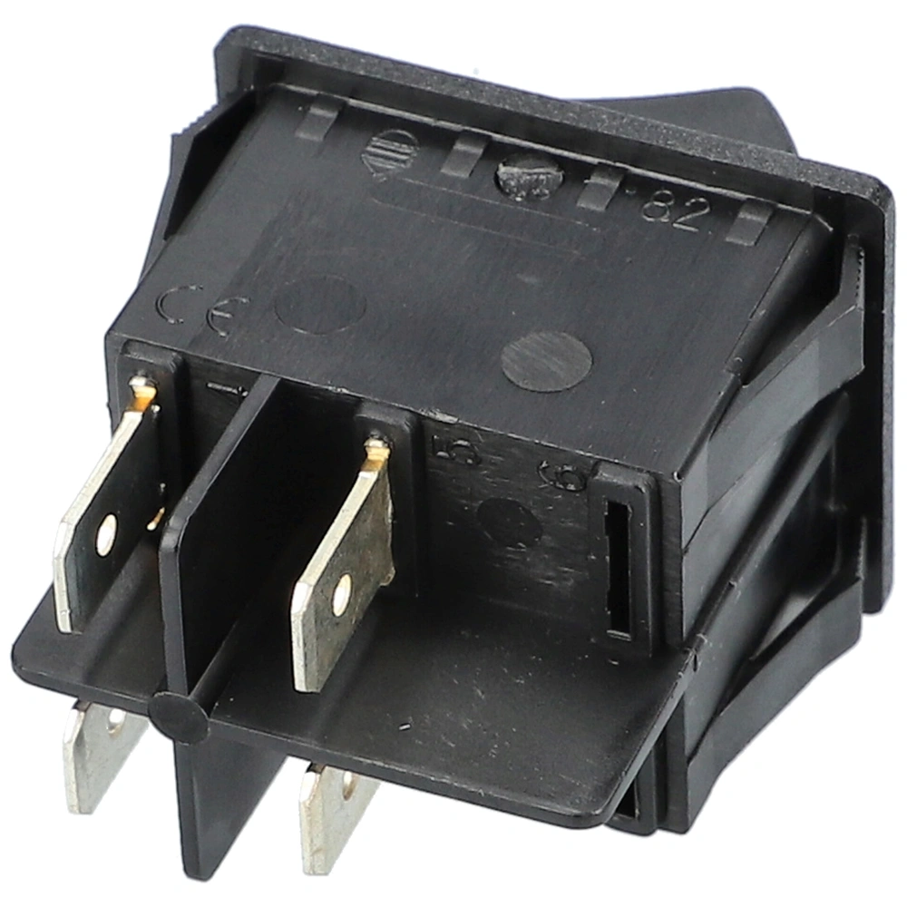 16A/250V AC 31x25 mm Billenőkapcsoló, motorhoz, fekete, szögletes, ETA 2404, 3404 porszívó
