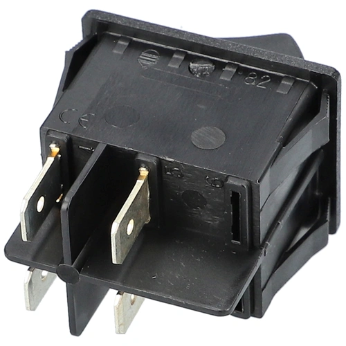 16A/250V AC 31x25 mm Billenőkapcsoló, motorhoz, fekete, szögletes, ETA 2404, 3404 porszívó