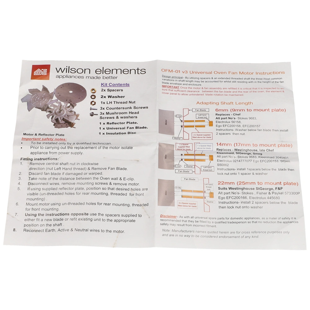 23,2W (9 , 17, 25 mm) Motor, ventilátor + lapát (univerzális)  légkeveréses villanytűzhely