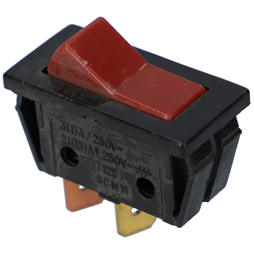 3A/250V Billenőkapcsoló, bordó, keskeny, szögletes / RENDELÉSRE