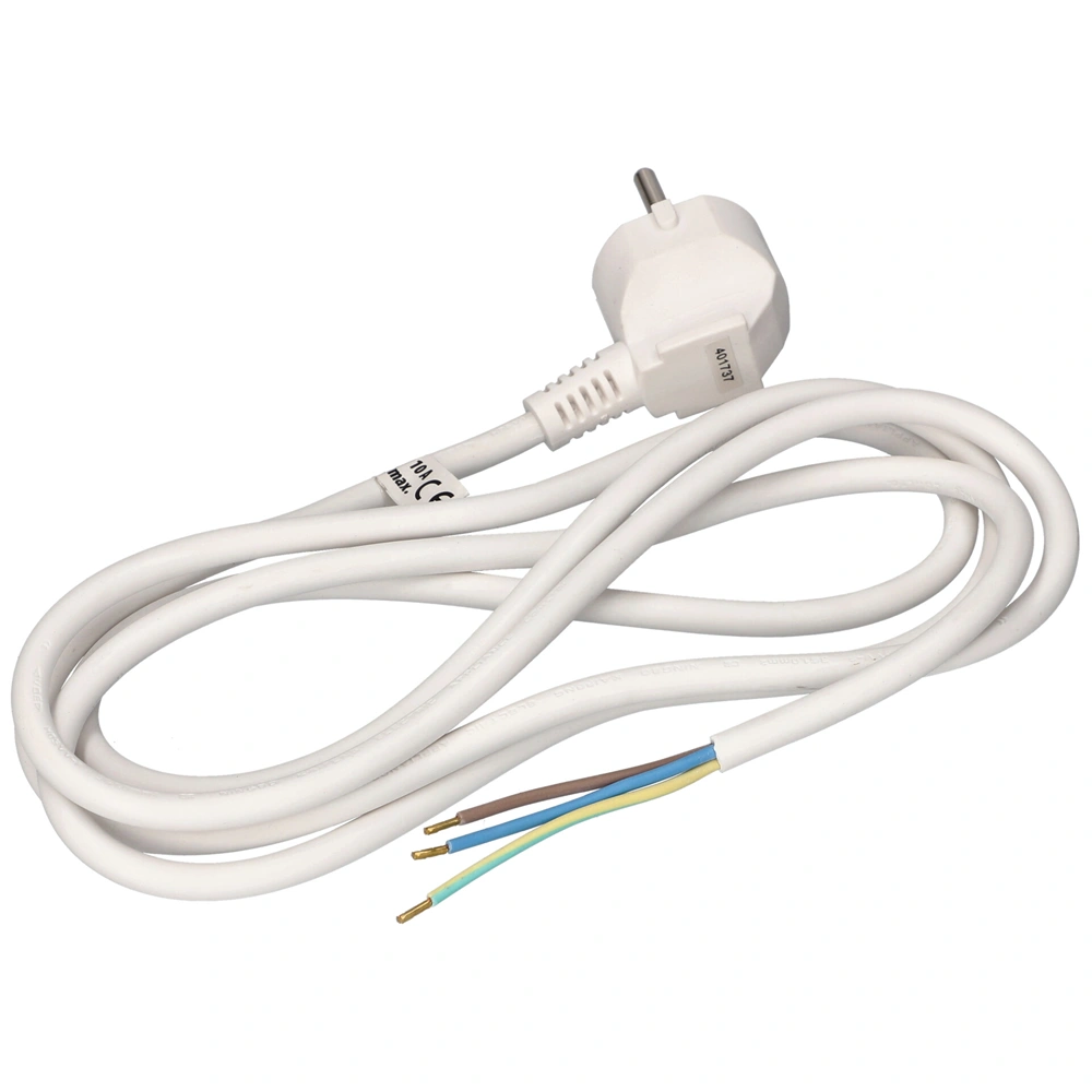 3x1 2m Hálózati kábel háromeres fehér S14312