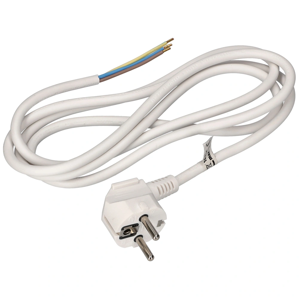 3x1 2m Hálózati kábel háromeres fehér S14312