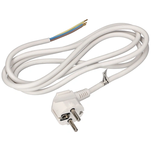 3x1 2m Hálózati kábel háromeres fehér S14312