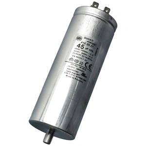 45 uF 450V Kondenzátor, sarus, fémházas (univerzális)  klíma