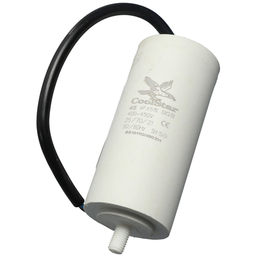 45 uF 450V Kondenzátor, vezetékes (univerzális)