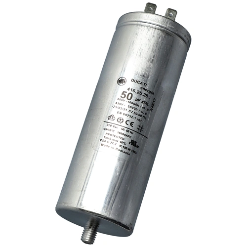 50 uF 450V Kondenzátor, sarus, fémházas (univerzális)  klíma