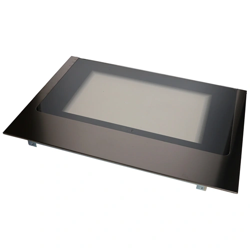595x427 mm Üveg, ajtó, külső, króm, (eredeti) WHIRLPOOL / INDESIT tűzhely / RENDELÉSRE