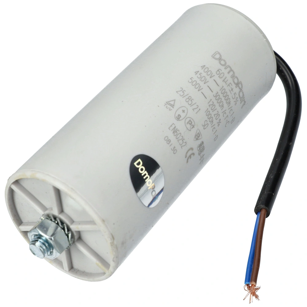 60 uF 500V Kondenzátor, vezetékes (univerzális)