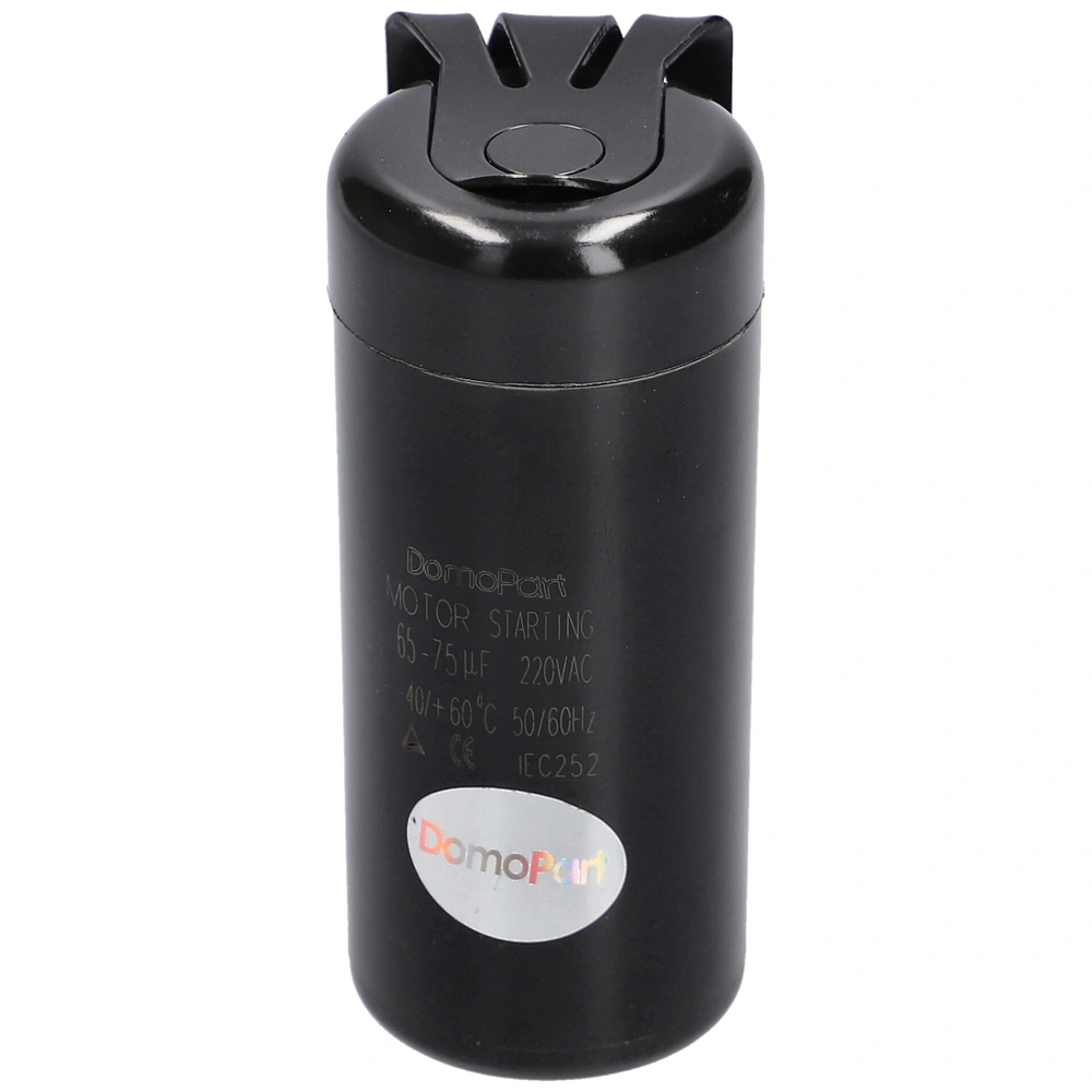 65-75 uF 220V Kondenzátor, motor indító, fémházas (univerzális)