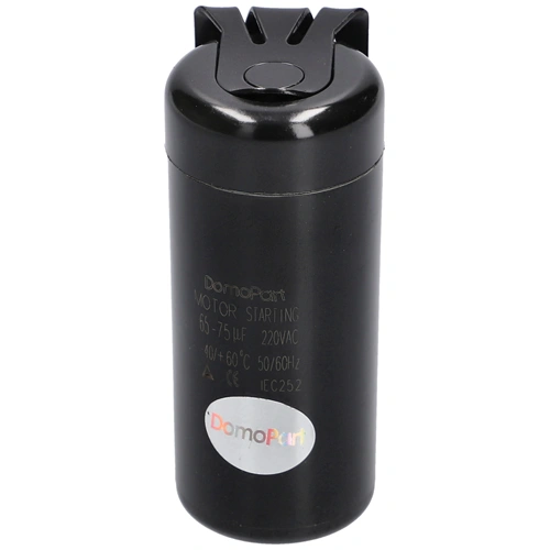 65-75 uF 220V Kondenzátor, motor indító, fémházas (univerzális)