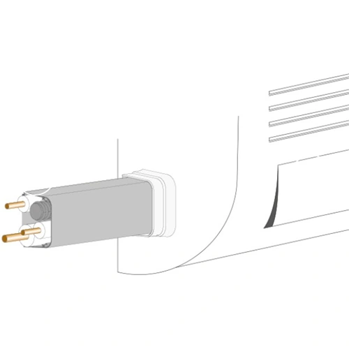 65x50 mm záróelem beltéri egységhez, PVC tömítéssel, Dekorcsatorna (VECAMCO) klíma