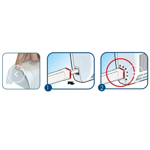 65x50 mm záróelem beltéri egységhez, PVC tömítéssel, Dekorcsatorna (VECAMCO) klíma