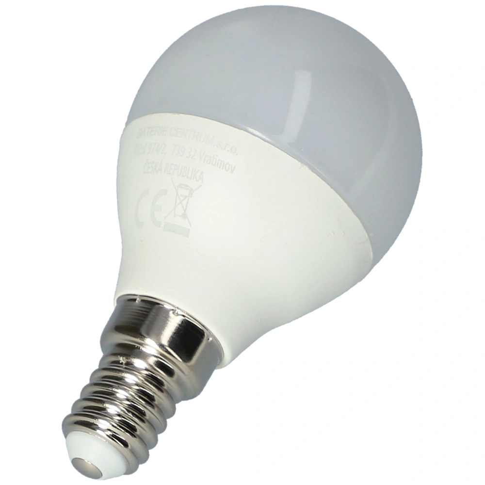 6W E14 Izzó, LED, 2700K, kisgömb alakú
