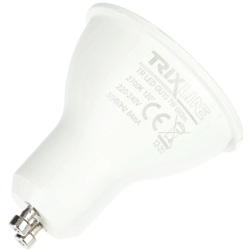 7W GU10 Spot izzó, LED, 2700K (TRIXLINE)