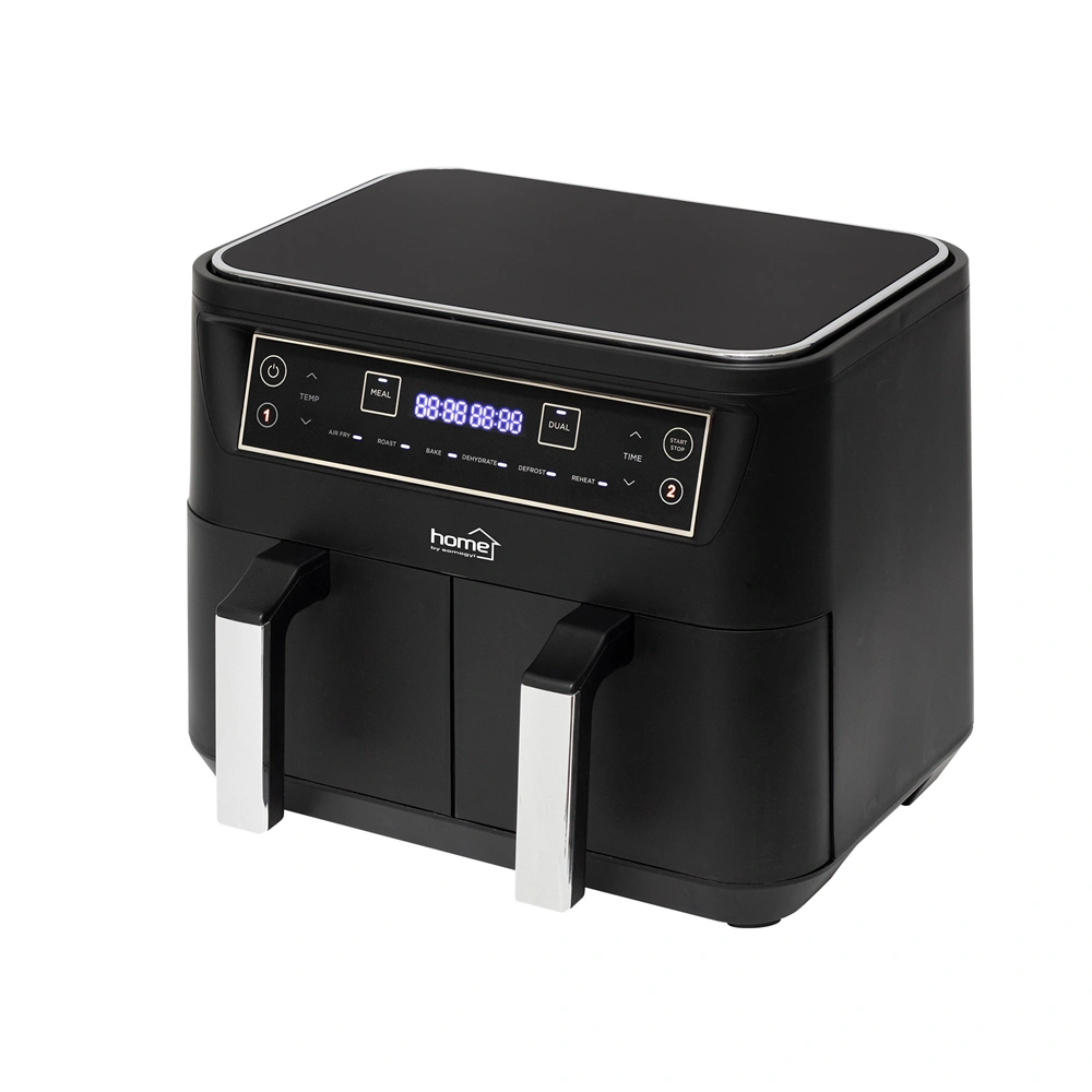 Air fryer dupla kosaras, 2460W, 2 x 3,8 L, állítható hőmérséklet, időkapcsoló, Home HG AF 24 / RENDELÉSRE