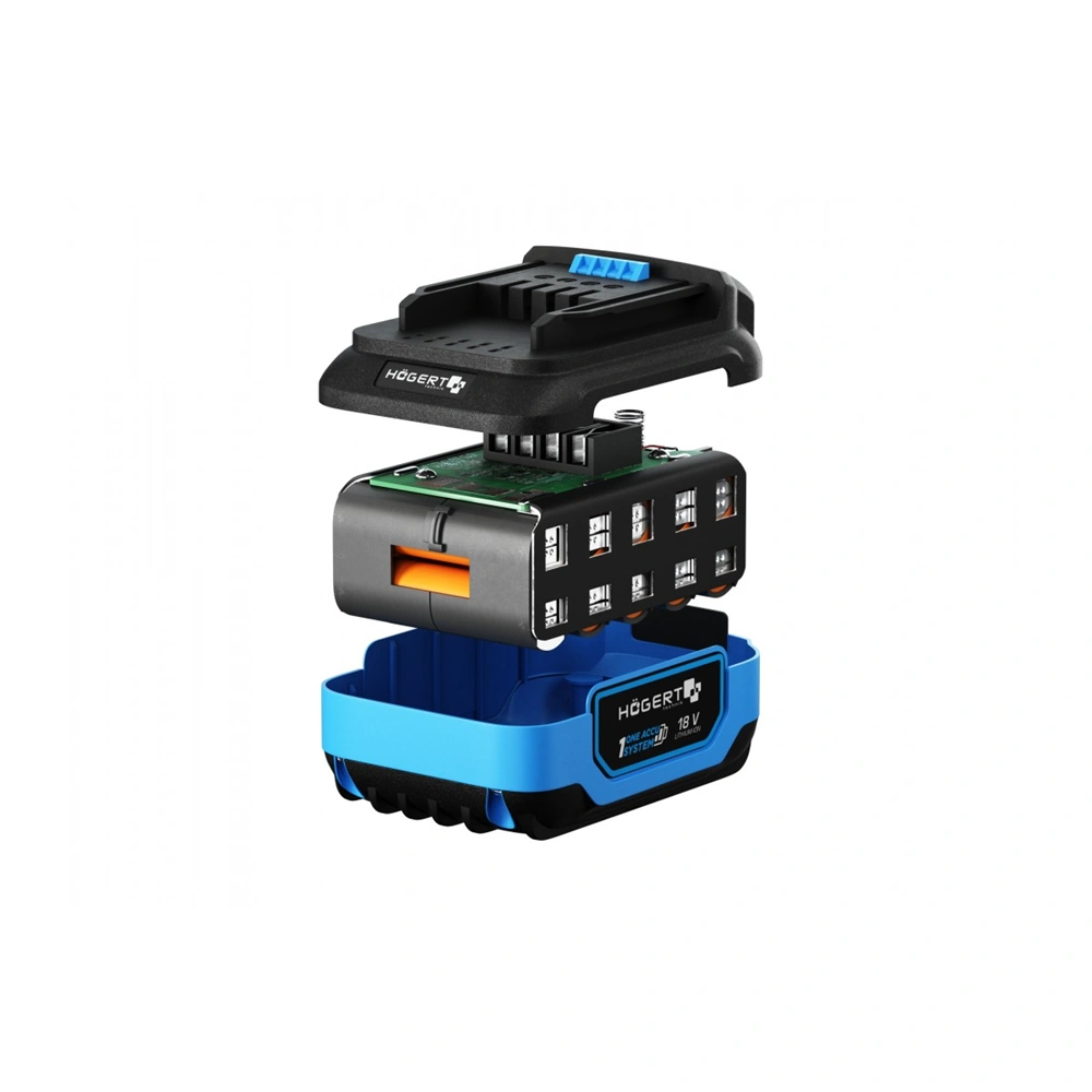 Akkumulátor, 2 Ah, 18 V, Li-Ion, HÖGERT HT2E239-A20