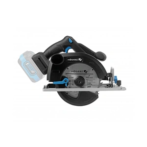 Akkumulátoros körfűrész géptest (töltő és akku nélkül), szénkefementes, 18 V, 165 mm, HÖGERT HT2E235-0CS  