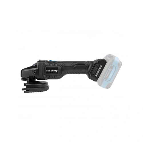 Akkumulátoros sarokcsiszoló géptest (töltő és akku nélkül), szénkefementes, 125 mm, 18V, HÖGERT HT2E231 