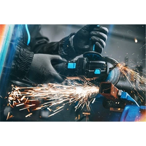 Akkumulátoros sarokcsiszoló szett, szénkefementes, 125 mm, 18 V, koffer, HÖGERT HT2E250-B24AG