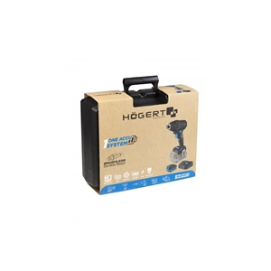 Akkumulátoros ütvecsavarbehajtó szett, szénkefementes motor, 4 Ah akku, 18 V, 200 Nm, HÖGERT HT2E255 
