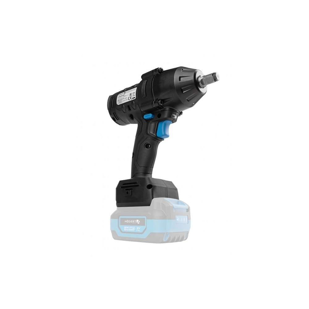 Akkumulátoros ütvecsavarozó géptest, (akku és töltő nélkül), szénkefementes, 18 V, 600 Nm, HÖGERT HT2E226 