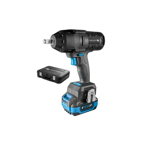 Akkumulátoros ütvecsavarozó szett, szénkefementes, 4 Ah akku, 18 V, 600 Nm, koffer, HÖGERT HT2E253-B14IW  