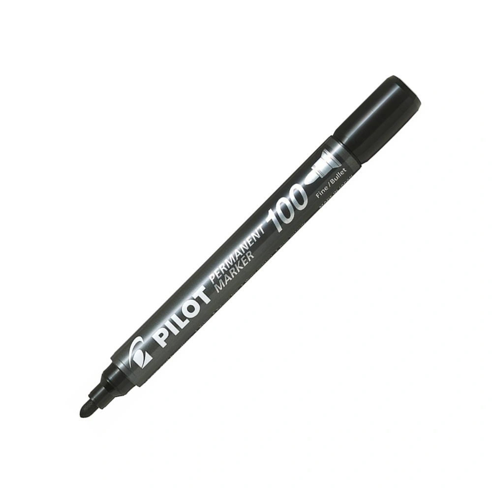 Alkoholos marker 1mm, kerek hegyű, Pilot 100 fekete