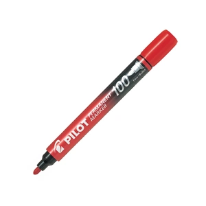Alkoholos marker 1mm, kerek hegyű,   Pilot 100 piros