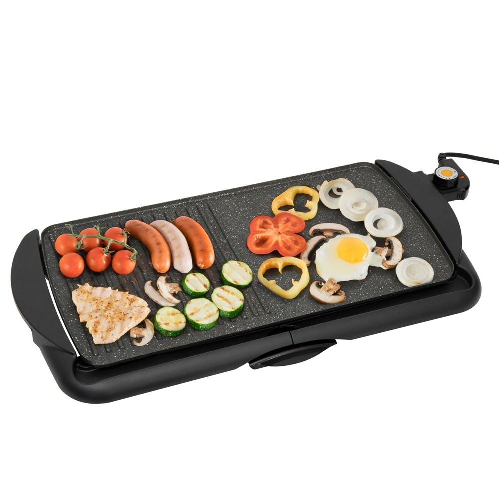 Asztali grill, 2000 W, tapadásmentes felület, zsírgyűjtő fiók HOME HG GR 03/ RENDELÉSRE