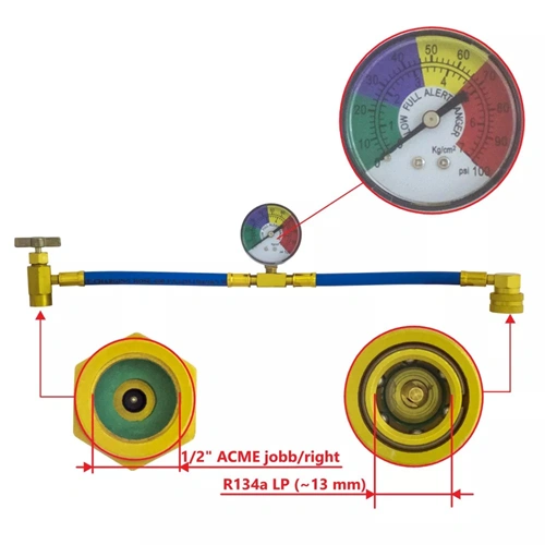 Autóklíma töltő készlet R134a-t helyettesítő hűtőközeg 370 g