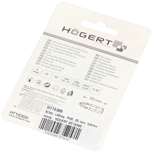 Bitfej, csillag, PH0, 25 mm, 5db/csomag , HÖGERT HT1S300