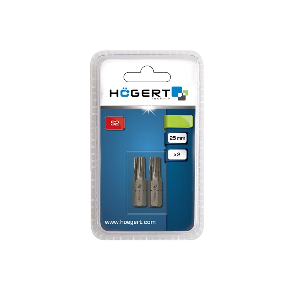 Bitfej, torx, T25, 25 mm, 2db/csomag , HÖGERT HT1S364