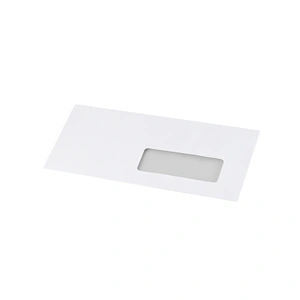 Boríték LA4 enyvezett bélésnyomott jobb ablakos 35x90mm 110 × 220mm J28A20 Bluering® fehér