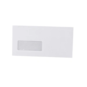 Boríték LA4 szilikonos bélésnyomott bal ablakos 35x90mm 110x220mm B20A20 Bluering® fehér