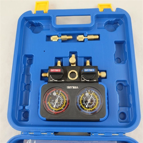 Csaptelep, analóg, dupla, kétcsapos, VRM2-B0401 (R22, R134a, R407C, R410A hűtőközegekhez) VALUE / RENDELÉSRE