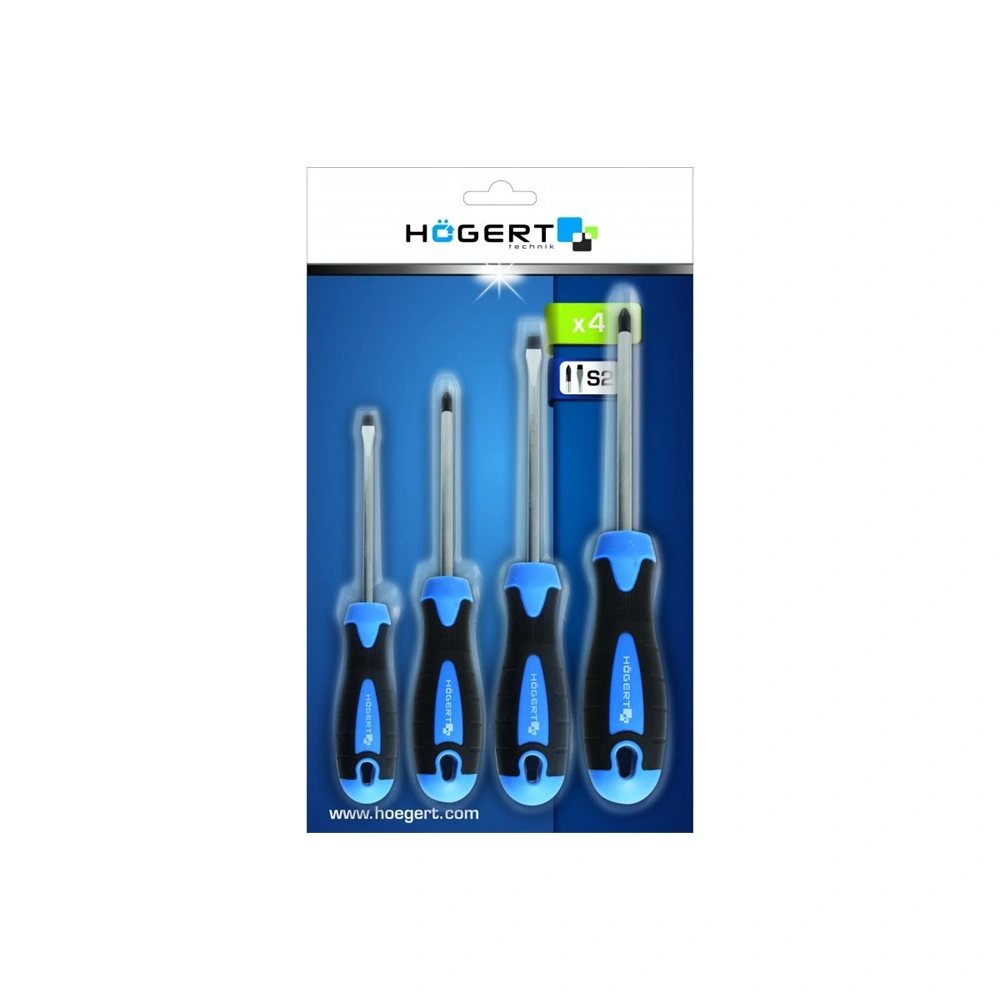 Csavarhúzó készlet, mágneses, 4 részes, HÖGERT HT1S094