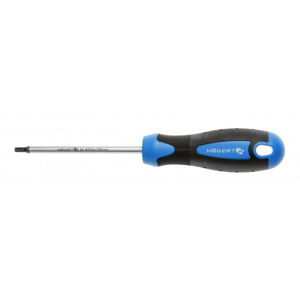 Csavarhúzó mágneses, TORX fejű, T25 x 100 mm szár, HÖGERT HT1S056