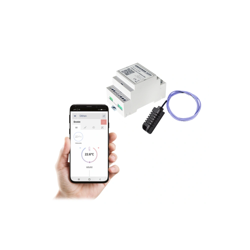 Digitális Wi-fi szobatermosztát, vezetékes hőérzékelővel /RENDELÉSRE