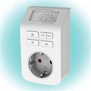 Digitális időkapcsoló, beltéri, 98 ki-, bekapcsolás/hét, IP20, beépített akku, 3680W, GAO 0743H