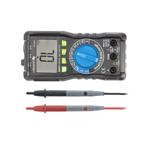 Digitális multiméter, LED dióda, zseblámpa, AC-DC 600V, 10A, 99,99 MΩ, NCV, HÖGERT HT1E601  / RENDELÉSRE