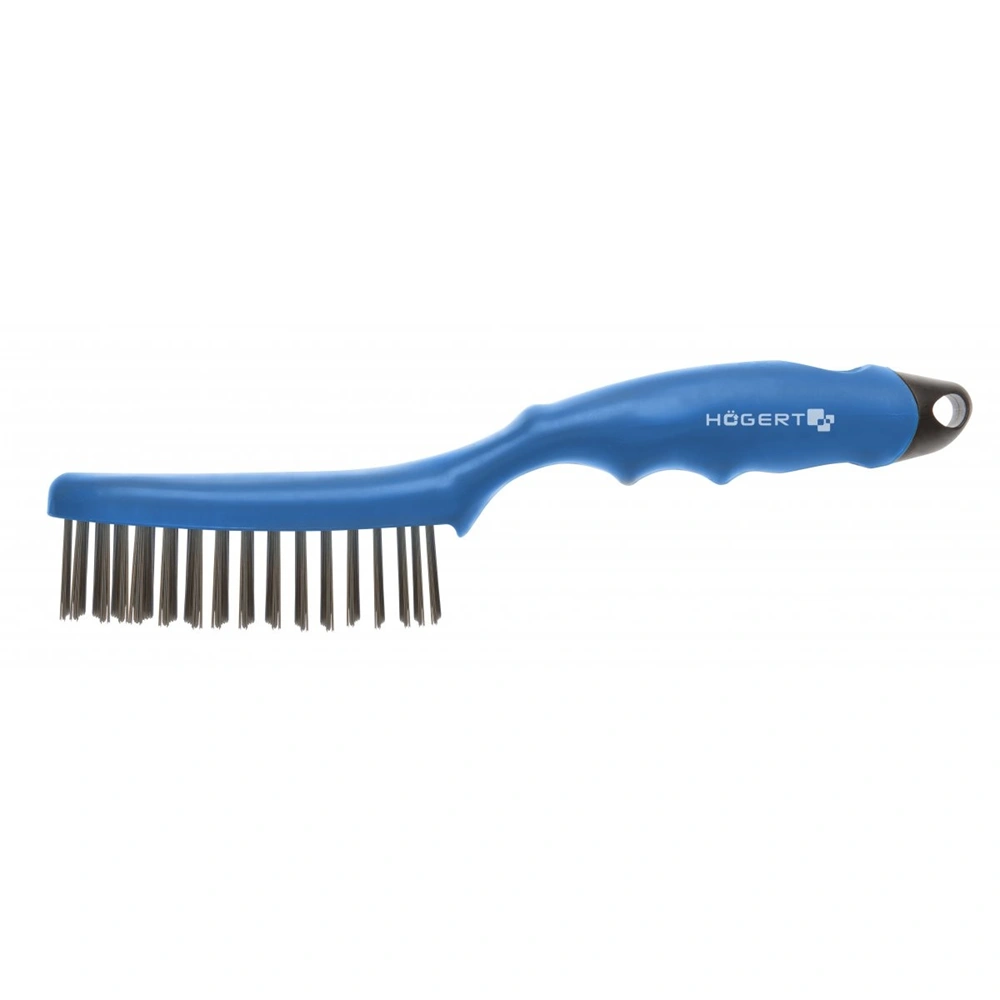 Drótkefe ABS műanyag nyéllel, rozsdamentes szálak, 4x15 250 mm, HÖGERT HT3B622