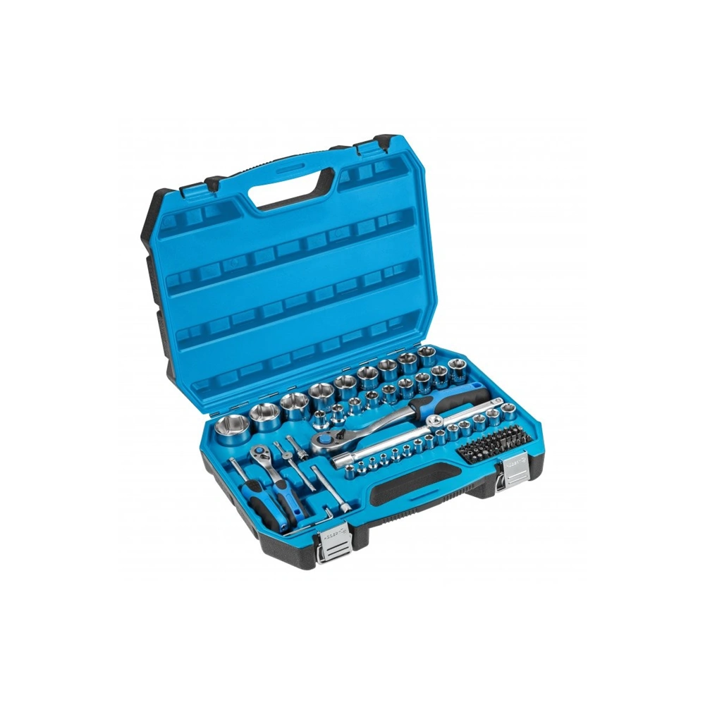 Dugókulcs készlet 1/2", 1/4", 89 részes, 25 év garancia, HÖGERT HT1R424