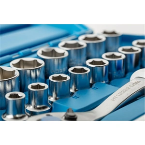 Dugókulcs készlet 1/2", 1/4", 89 részes, 25 év garancia, HÖGERT HT1R424