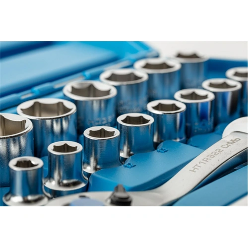 Dugókulcs készlet 1/2", 1/4", 89 részes, 25 év garancia, HÖGERT HT1R424