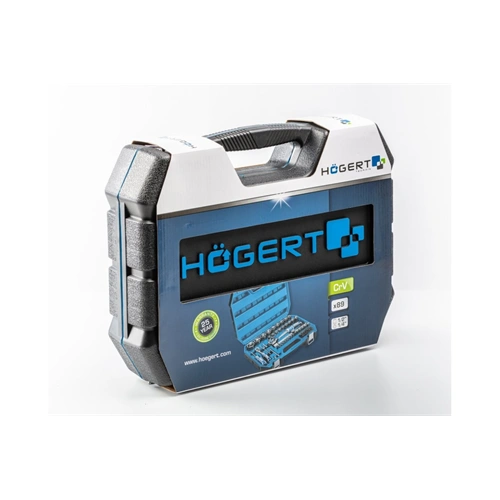 Dugókulcs készlet 1/2", 1/4", 89 részes, 25 év garancia, HÖGERT HT1R424